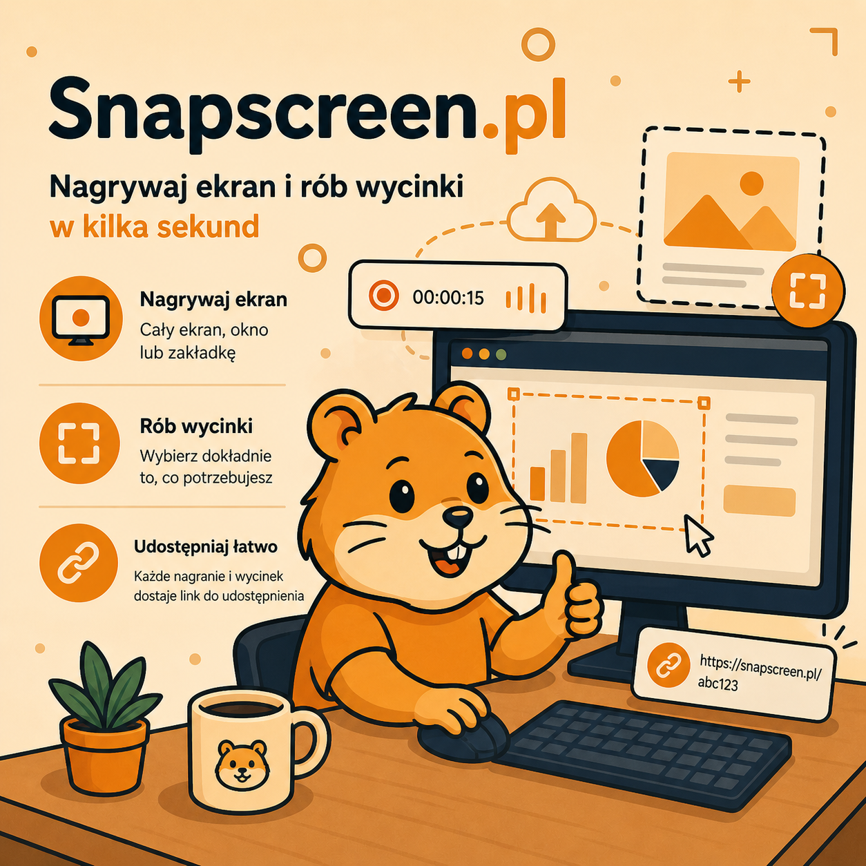 Snapscreen.pl – proste nagrywanie ekranu i robienie wycinków w kilka sekund